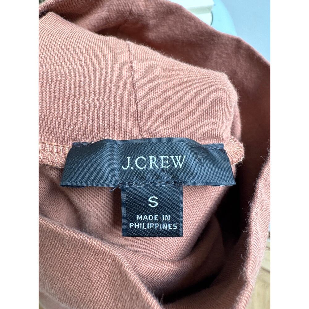 J. Crew Re-Imagined 100% Cotton Turtleneck Top Chestnut Brown Small - Picture 4 of 8